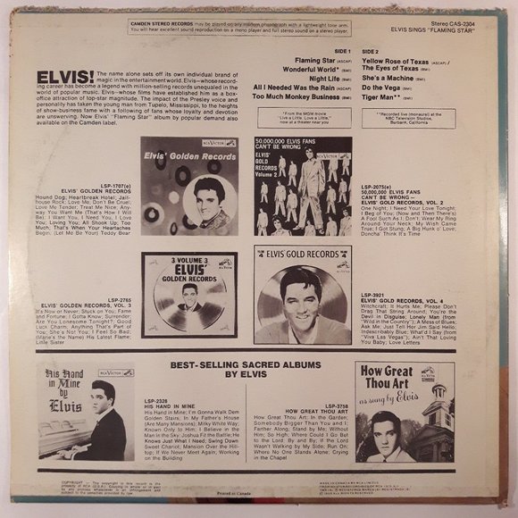 Elvis Presley - Flaming Star - Vinyl LP Record - Picture 2 of 4